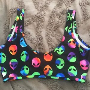 Rave Wonderland Alien Bra Top